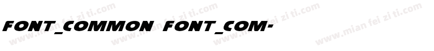 font_common font_com字体转换